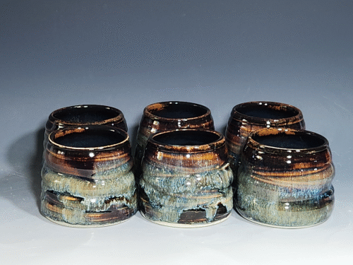 Set of Two Hand Thrown Pottery Wine Cups - Image 8