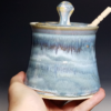 Handmade Pottery Lidded Honey Jar