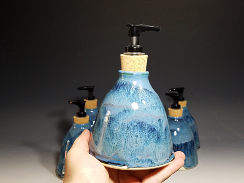 Hand Thrown Pottery Liquid Soap Dispenser - Image 4