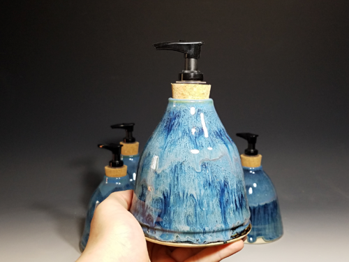 Hand Thrown Pottery Liquid Soap Dispenser