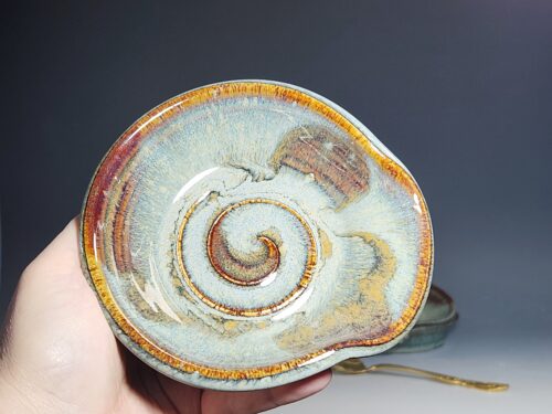 SECONDS SALE! Hand Thrown Ceramic Spoon Rest - Image 3