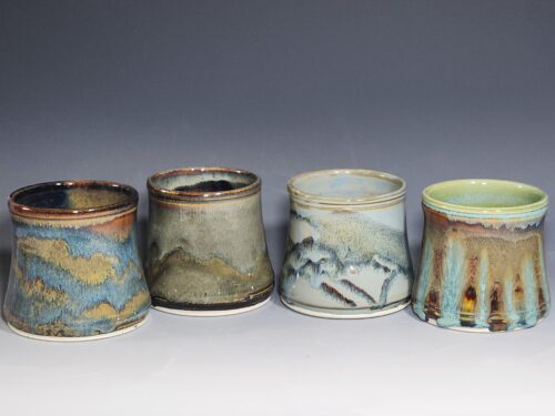 SECONDS SALE! Set of Four (4) Hand Thrown Pottery Wine Cups