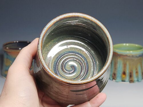 SECONDS SALE! Set of Four (4) Hand Thrown Pottery Wine Cups - Image 6