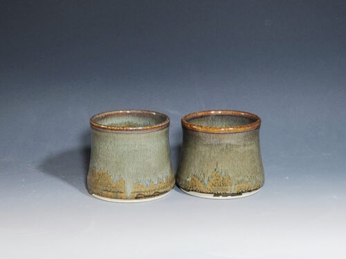 SECONDS SALE! Set of Two (2) Hand Thrown Pottery Wine Cups - Image 2