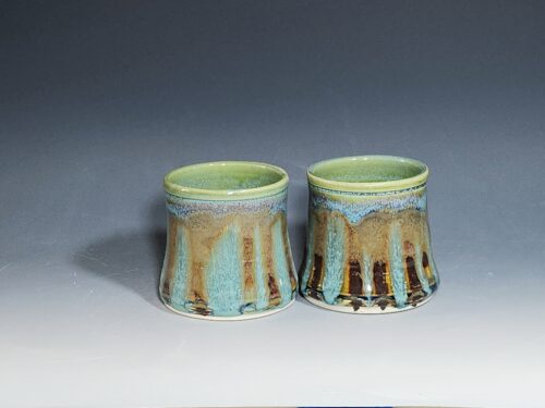 SECONDS SALE! Set of Two (2) Hand Thrown Pottery Wine Cups - Image 6