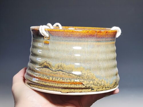 SECONDS SALE! Hand-thrown Pottery Hanging Planter - Image 6