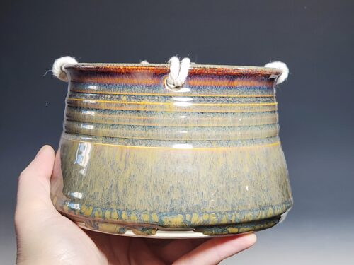 SECONDS SALE! Hand-thrown Pottery Hanging Planter - Image 3
