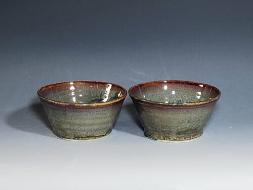 SECONDS SALE! Hand Thrown Set of Two (2) Thrown Pottery Bowls - Image 7