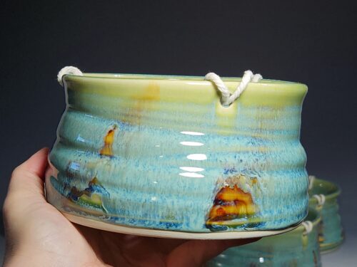 Hand-thrown Pottery Hanging Planter - Image 6