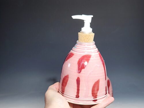 LIMITED EDITION Hand Thrown Pottery Liquid Soap Dispenser, Handmade Bathroom Ceramic Soap Holder, Rustic Hand Soap Pump, Dish Soap, Each (Copy) - Image 6