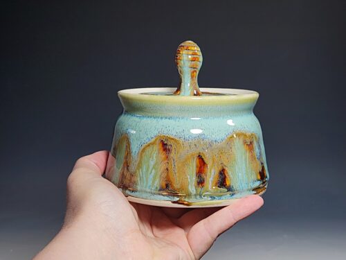 Handmade Pottery Lidded Stash Jar