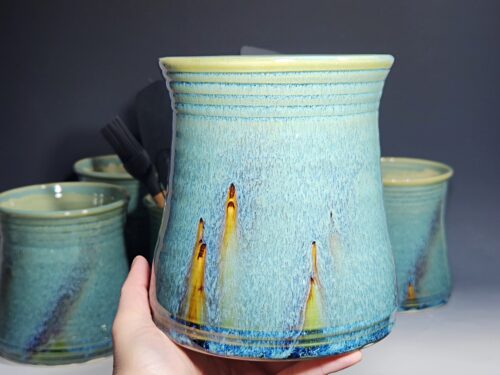 Hand Thrown Pottery Utensil Holder