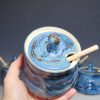 Hand-thrown Pottery Lidded Honey Jar, Ceramic Sugar Bowl, Rustic, Handmade Honey Pot With Dipper, Wheel Thrown, Each - Image 8