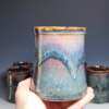 Set of Two (2) Pottery Beer Pint Glasses, Beer Tankards, Ceramic Beer Steins, Ceramic Tumblers, Barware, Rustic - Image 6