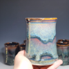 Set of Two (2) Pottery Beer Pint Glasses, Beer Tankards, Ceramic Beer Steins, Ceramic Tumblers, Barware, Rustic - Image 3