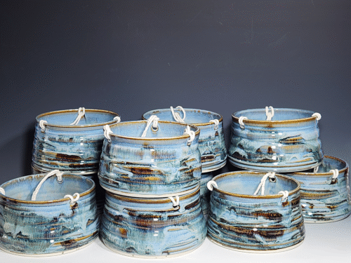 Hand-thrown Pottery Hanging Planter - Image 2