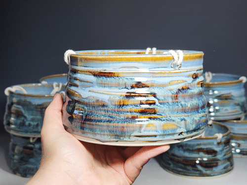 Hand-thrown Pottery Hanging Planter - Image 5