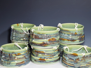 Hand-thrown Pottery Hanging Planter With or Without Drainage