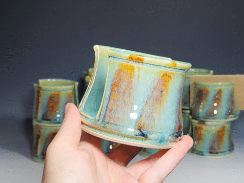Hand Thrown Pottery Kitchen Sink Sponge Holder - Image 2