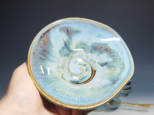 Hand Thrown Ceramic Spoon Rest, Each - Image 5
