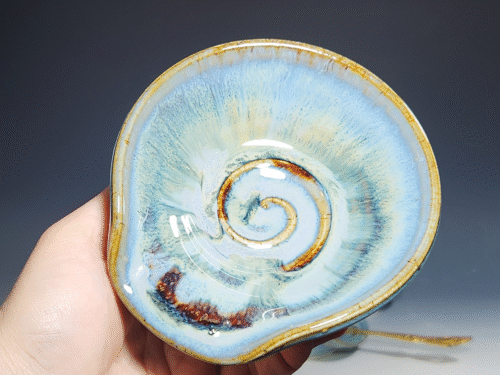 Hand Thrown Ceramic Spoon Rest, Each - Image 2