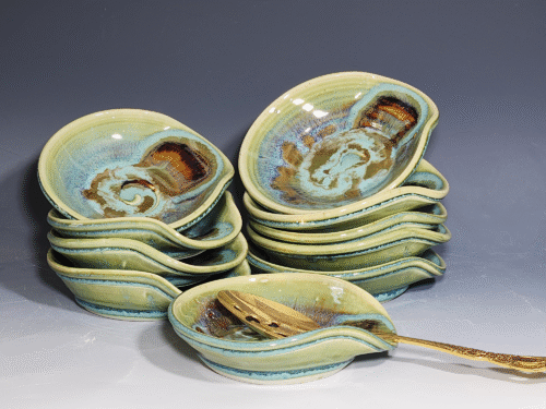 Hand Thrown Ceramic Spoon Rest - Image 12