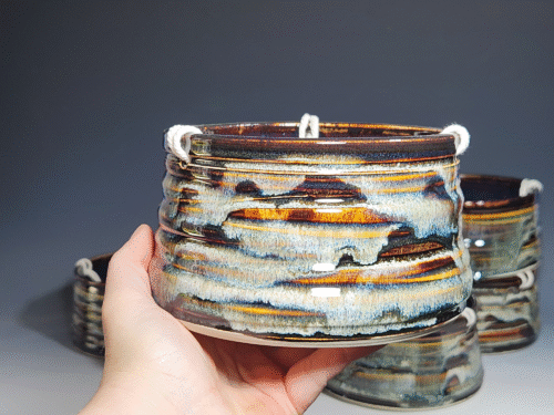 Hand-thrown Pottery Hanging Planter - Image 6