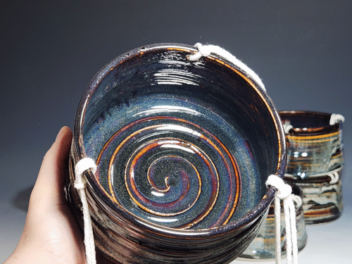 Hand-thrown Pottery Hanging Planter - Image 9