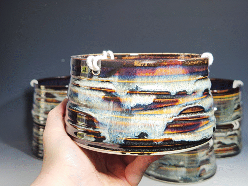 Hand-thrown Pottery Hanging Planter - Image 5