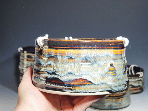 Hand-thrown Pottery Hanging Planter - Image 7