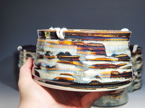 Hand-thrown Pottery Hanging Planter - Image 3