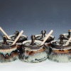 Hand-thrown Pottery Lidded Honey Jar, Ceramic Sugar Bowl, Rustic, Handmade Honey Pot With Dipper, Wheel Thrown, Each - Image 9