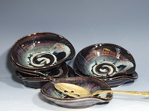 Hand Thrown Ceramic Spoon Rest - Image 9
