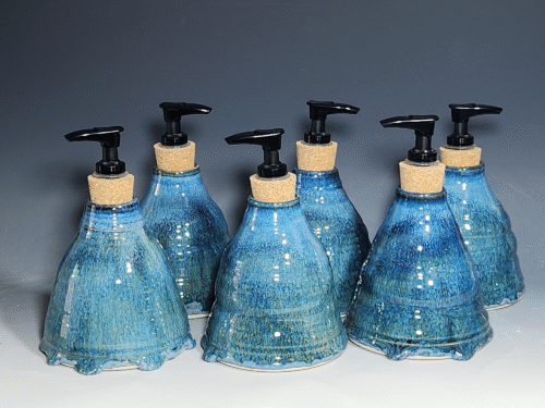 Hand Thrown Pottery Liquid Soap Dispenser - Image 2