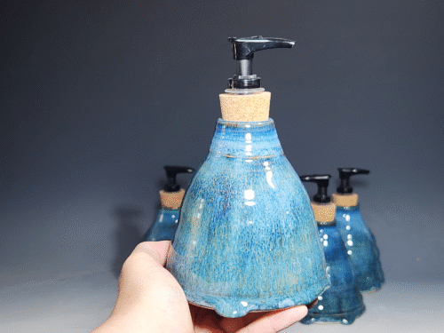 Hand Thrown Pottery Liquid Soap Dispenser - Image 8