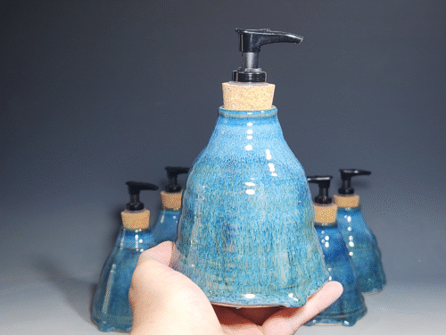 Hand Thrown Pottery Liquid Soap Dispenser - Image 7