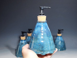 Hand Thrown Pottery Liquid Soap Dispenser