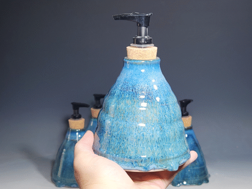 Hand Thrown Pottery Liquid Soap Dispenser - Image 5