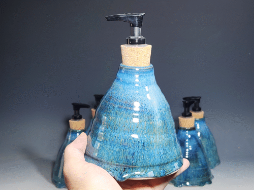 Hand Thrown Pottery Liquid Soap Dispenser - Image 4