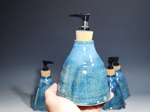 Hand Thrown Pottery Liquid Soap Dispenser - Image 3