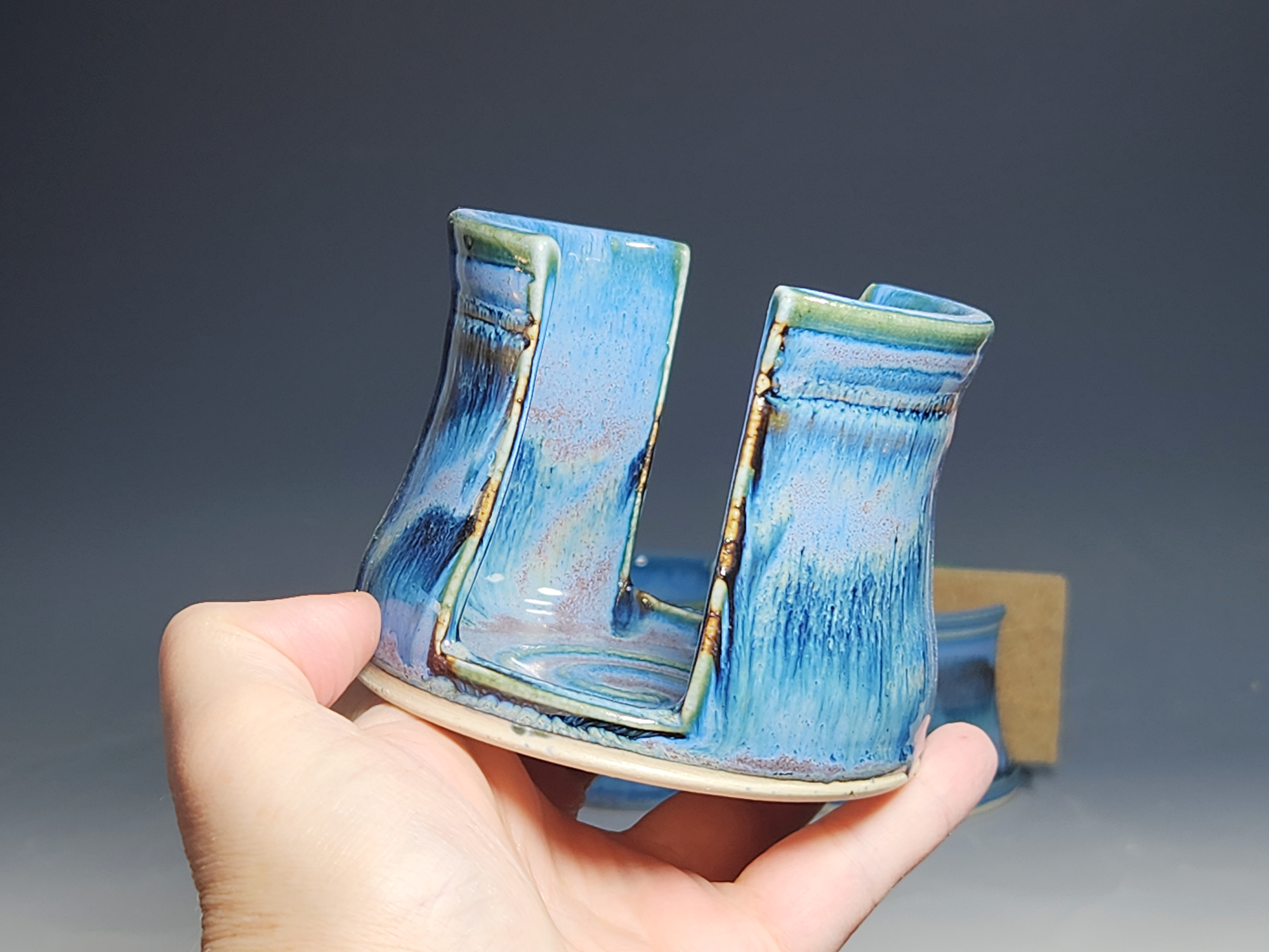 Hand Thrown Pottery Sponge Holder, Kitchen Sink Ceramic Sponge Holder, Rustic, Handmade, Each - Image 8