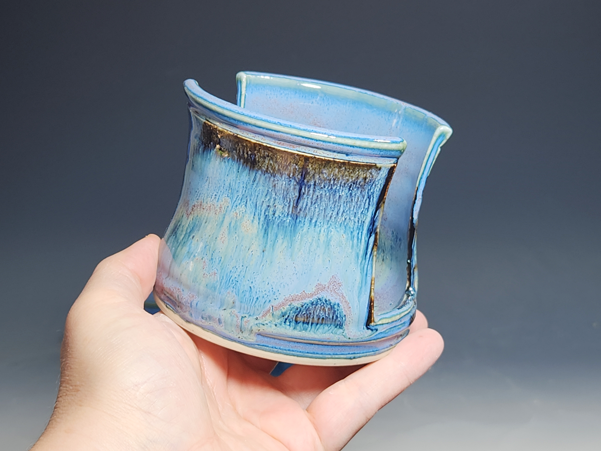 Hand Thrown Pottery Sponge Holder, Kitchen Sink Ceramic Sponge Holder, Rustic, Handmade, Each - Image 4