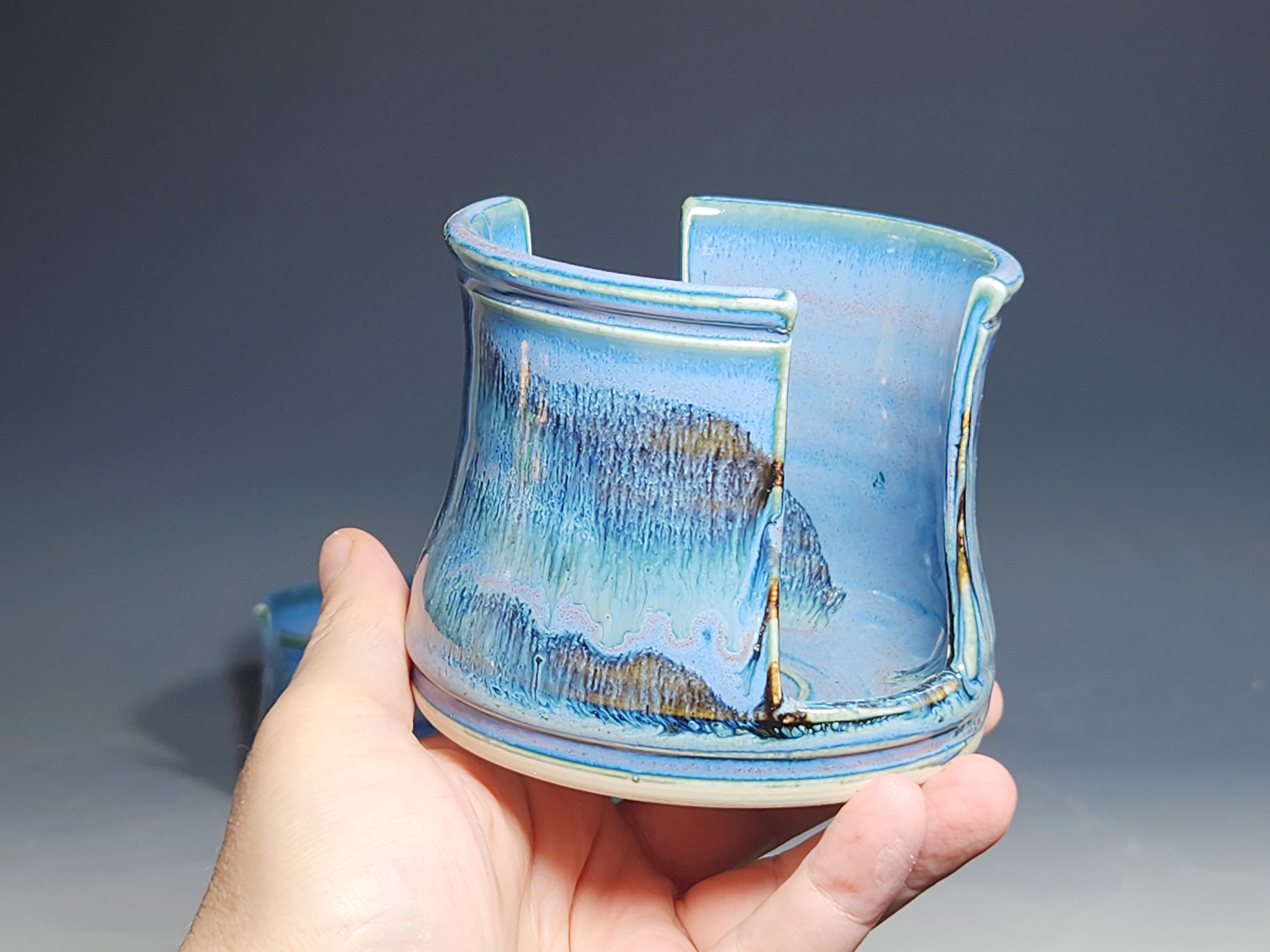 Hand Thrown Pottery Sponge Holder, Kitchen Sink Ceramic Sponge Holder, Rustic, Handmade, Each - Image 2