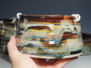 Hand-thrown Pottery Hanging Planter