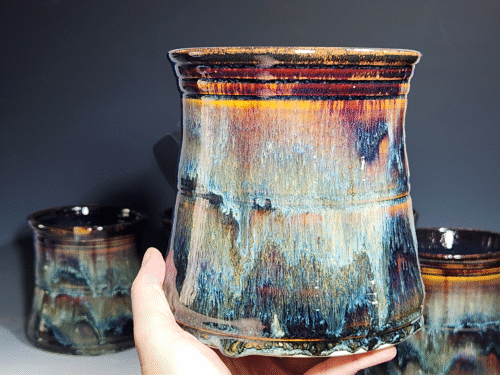 Hand Thrown Pottery Utensil Holder, Ceramic Utensil Holder, Kitchen Caddy, Kitchen Crock, Utensil Crock, Handmade, Rustic, Each - Image 9