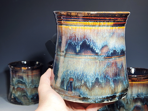 Hand Thrown Pottery Utensil Holder, Ceramic Utensil Holder, Kitchen Caddy, Kitchen Crock, Utensil Crock, Handmade, Rustic, Each - Image 7