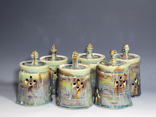 Hand Thrown Ceramic Garlic Keeper, Handmade Pottery Kitchen Decor - Image 2