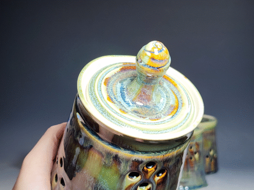 Hand Thrown Ceramic Garlic Keeper, Handmade Pottery Kitchen Decor - Image 8