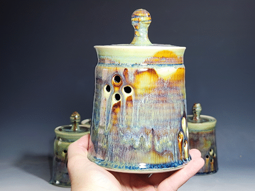 Hand Thrown Ceramic Garlic Keeper, Handmade Pottery Kitchen Decor - Image 6
