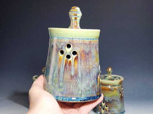 Hand Thrown Ceramic Garlic Keeper, Handmade Pottery Kitchen Decor - Image 5